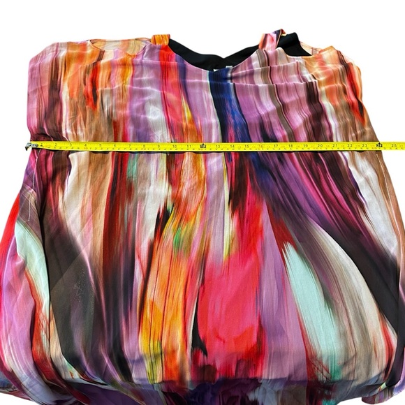 Robbie Bee Signature Cold Shoulder Abstract Print Maxi Dress NWT Size 12 Vibrant - Picture 9 of 15